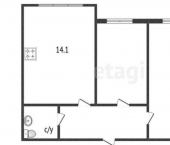 2-комн, 56кв м, этаж 1/3 улица Олега Юрасова, 27