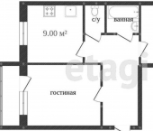 2-комн, 51кв м, этаж 4/5 Красноармейская улица, 56