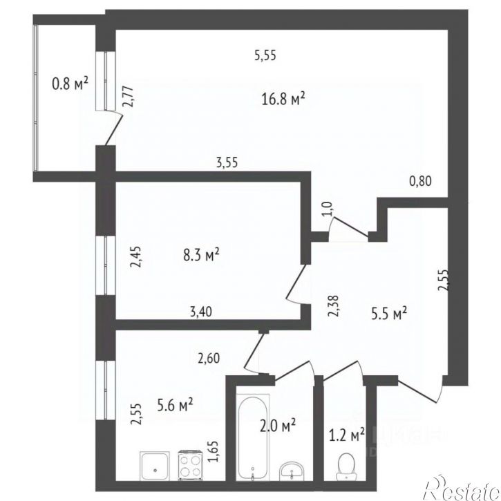 2-комн квартира ул Победы, 5,  д. 5
