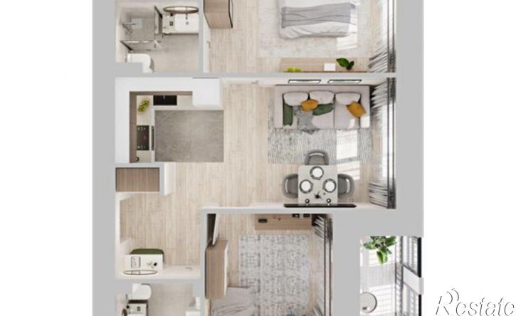 2-комн квартира в новом доме Кострома, Бульварная улица, 5