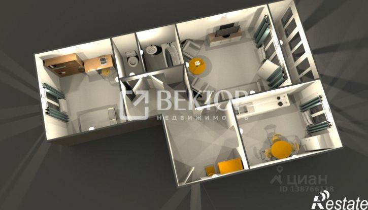 2-комн квартира пгт Кадый, ул Балакирева, 4а